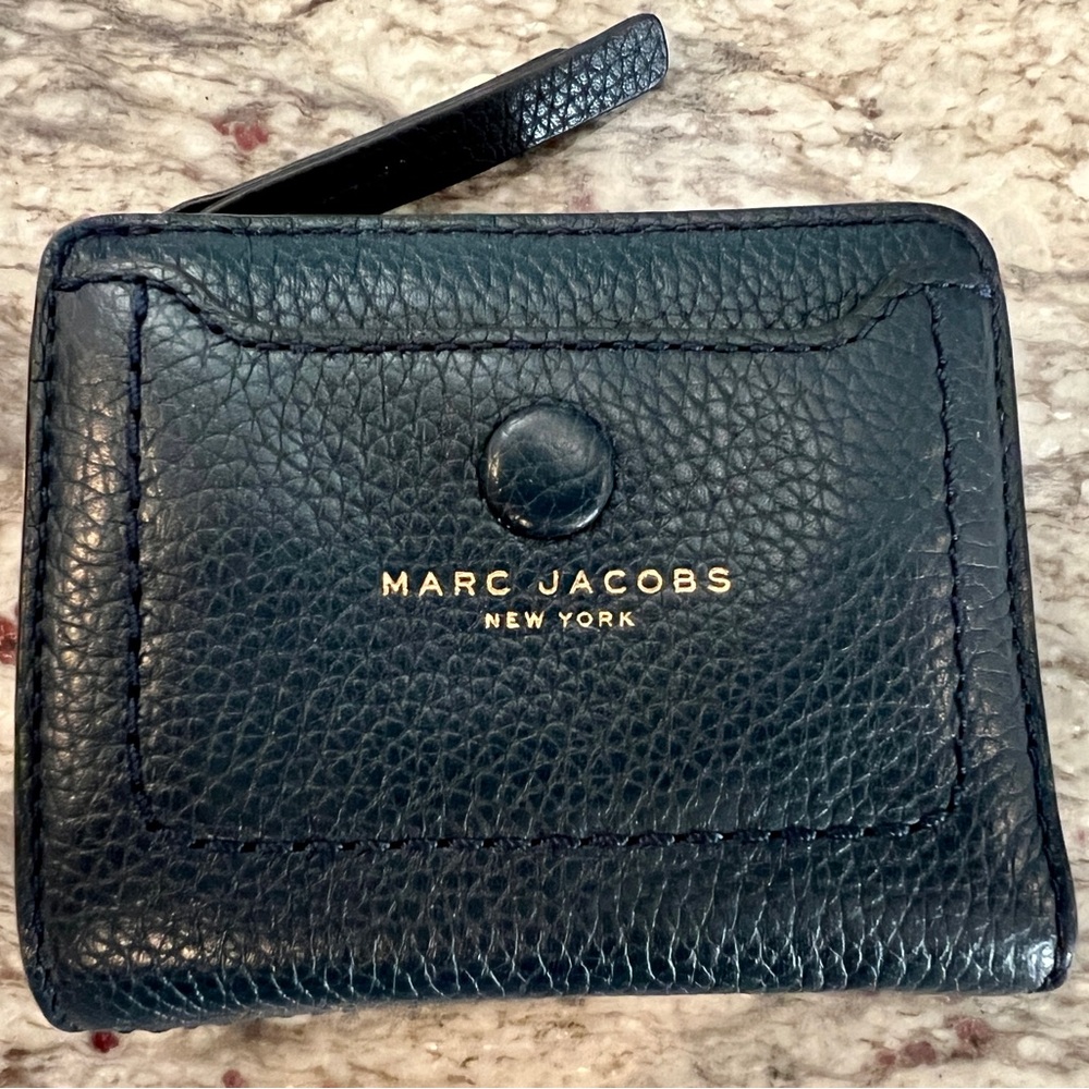 Marc Jacobs Teal Mini Empire Leather Wallet